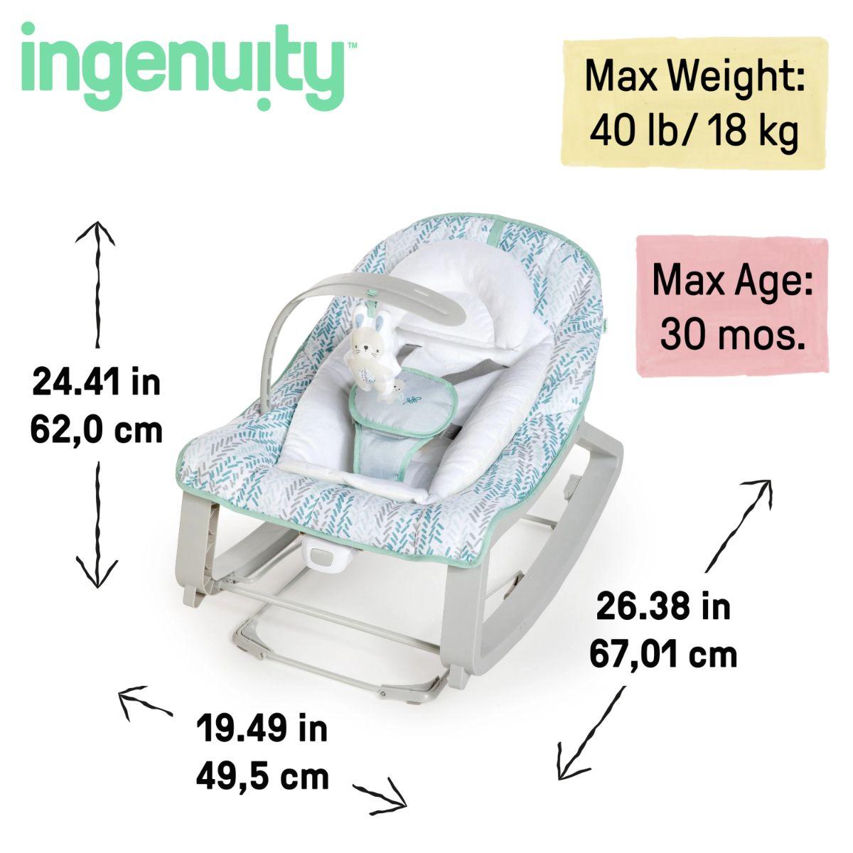 Ingenuity Keep Cozy 3In1 Rocker - Spruce | Mothercare SG